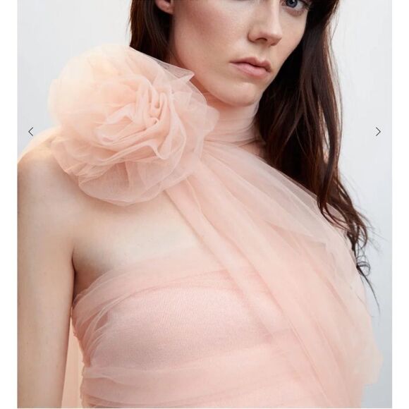 Mango knit tulle floral top NWT - Picture 8 of 8